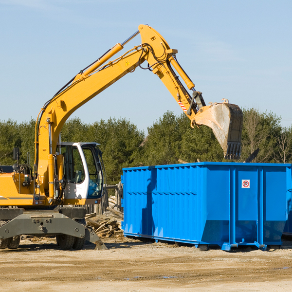 can i choose the location where the residential dumpster will be placed in Walnut Springs Texas